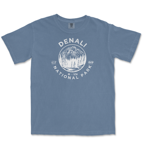 Denali National Park Comfort Colors T-Shirt – Mountain Forest Circle