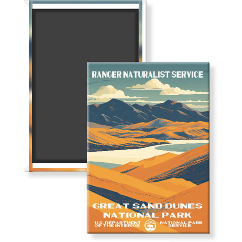 Great Sand Dunes National Park Magnet – Vintage WPA Style
