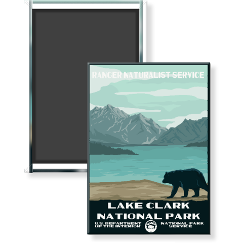 Lake Clark National Park Magnet – WPA Style