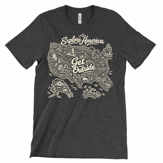 Explore America Get Outside T-Shirt