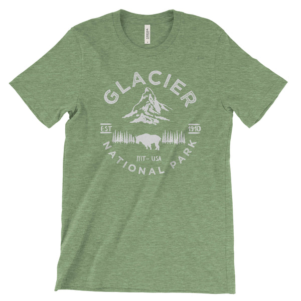 Glacier National Park - Short Sleeve T-Shirt – Indigo Tangerine Retail