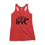 National Parks Bear Adventure Next Level Ladies Tri-Blend Tank - The National Park Store