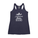 The Adventure Begins National Park Next Level Ladies Tri-Blend Tank - The National Park Store