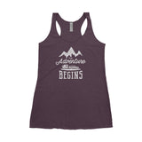 The Adventure Begins National Park Next Level Ladies Tri-Blend Tank - The National Park Store