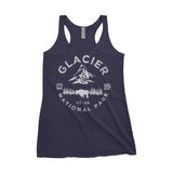 Glacier National Park Adventure Next Level Ladies Tri-Blend Tank - The National Park Store