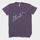 Climb Your Mountain National Park Adventure Bella Canvas Women's Triblend Tshirt - The National Park Store