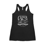 Climb Your Mountain National Park Adventure Next Level Ladies Tri-Blend Tank - The National Park Store