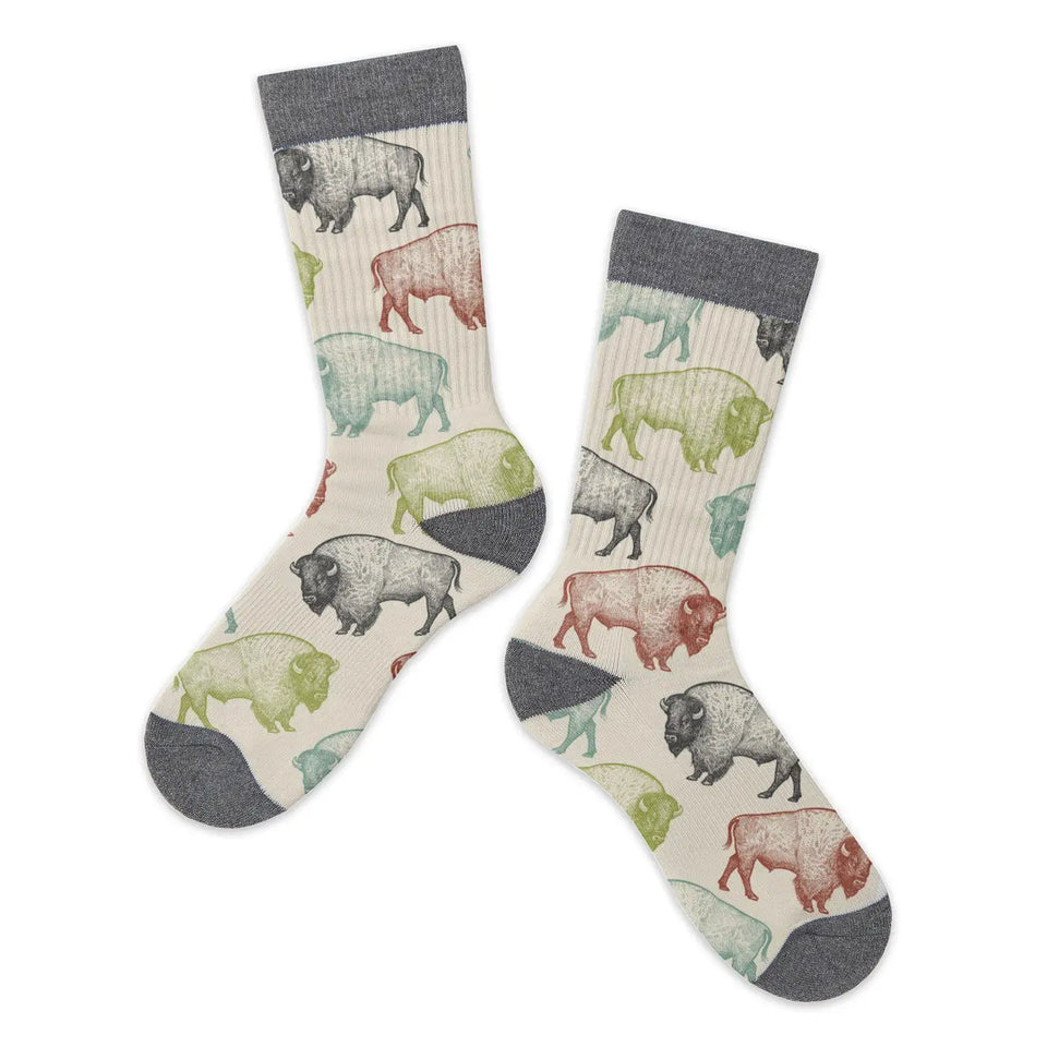 Bison Pattern Multicolor Socks