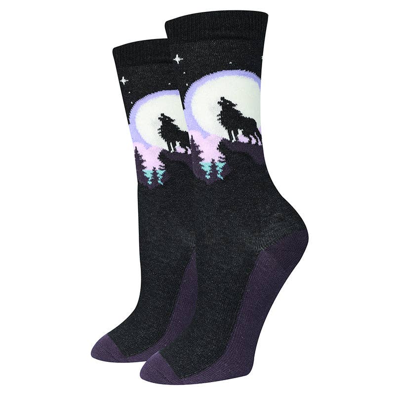 Wolf Song Moon Socks