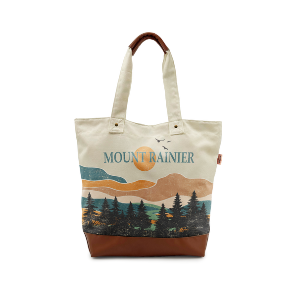 Mount Rainier Adventure Canvas Tote Bag