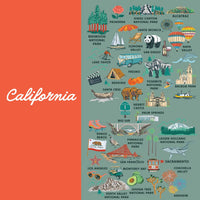 California National Parks Map Socks