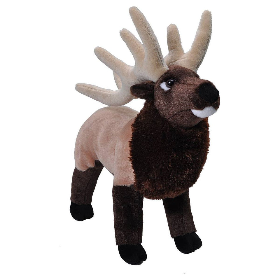 Elk Standing Stuffed Animal — 12-Inch