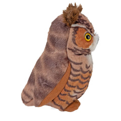 Audubon II Great Horned Owl Stuffed Animal with Sound — 5.5-Inch
