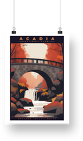 Acadia National Park Poster - Hadlock Falls