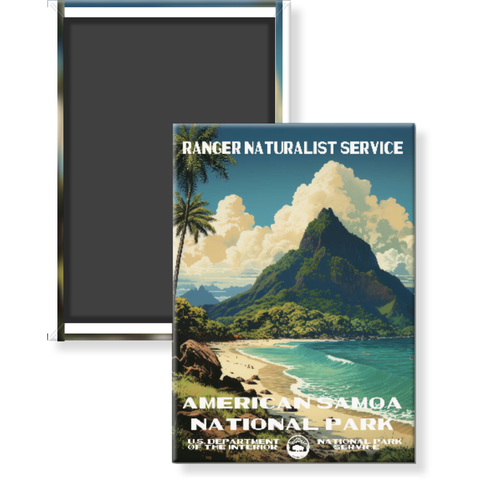 American Samoa National Park Magnet – Vintage WPA Style