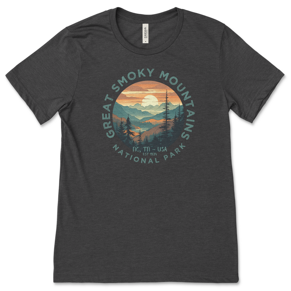 Great Smoky Mountains National Park T-Shirt – Mountain Sunset Circle