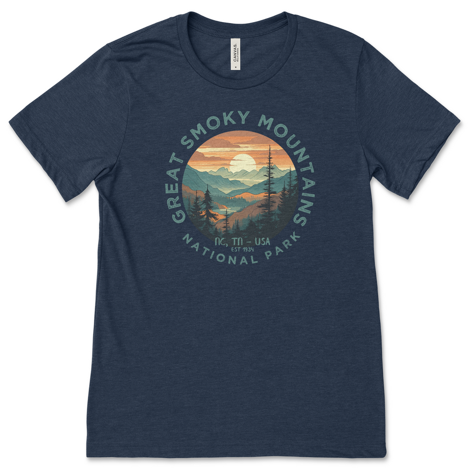 Great Smoky Mountains National Park T-Shirt – Mountain Sunset Circle