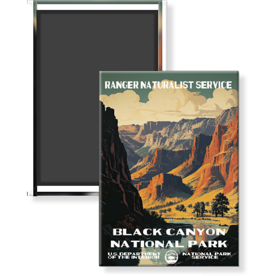 Black Canyon National Park Magnet – Vintage WPA Style