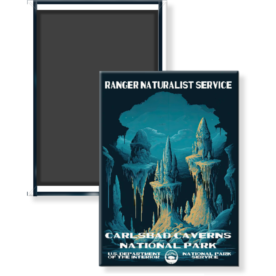 Carlsbad Caverns National Park Magnet – Vintage WPA Style