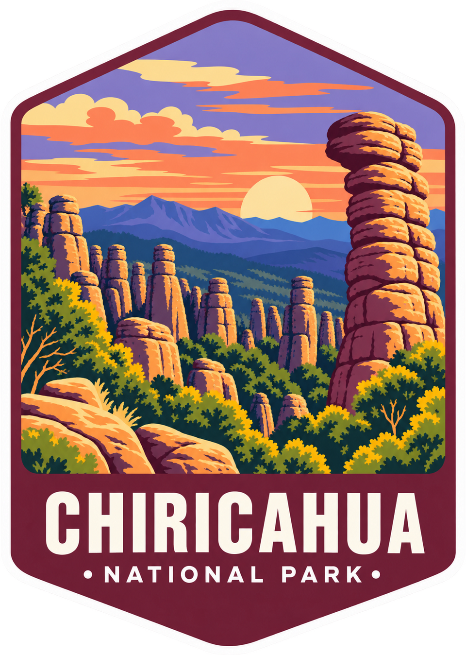 Chiricahua National Park Die Cut Sticker - Emblem Collection