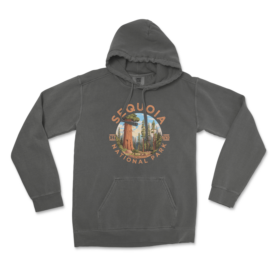 Sequoia National Park Garment-Dyed Hoodie – Giant Sequoia Forest Circle