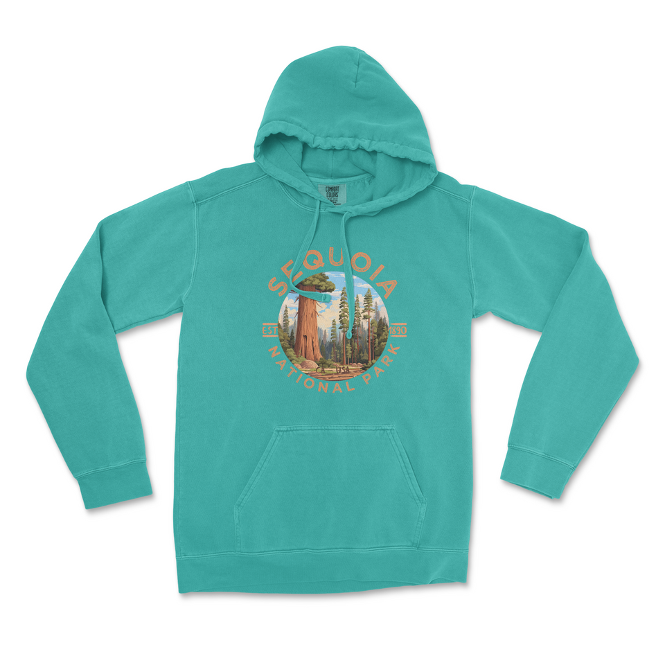 Sequoia National Park Garment-Dyed Hoodie – Giant Sequoia Forest Circle
