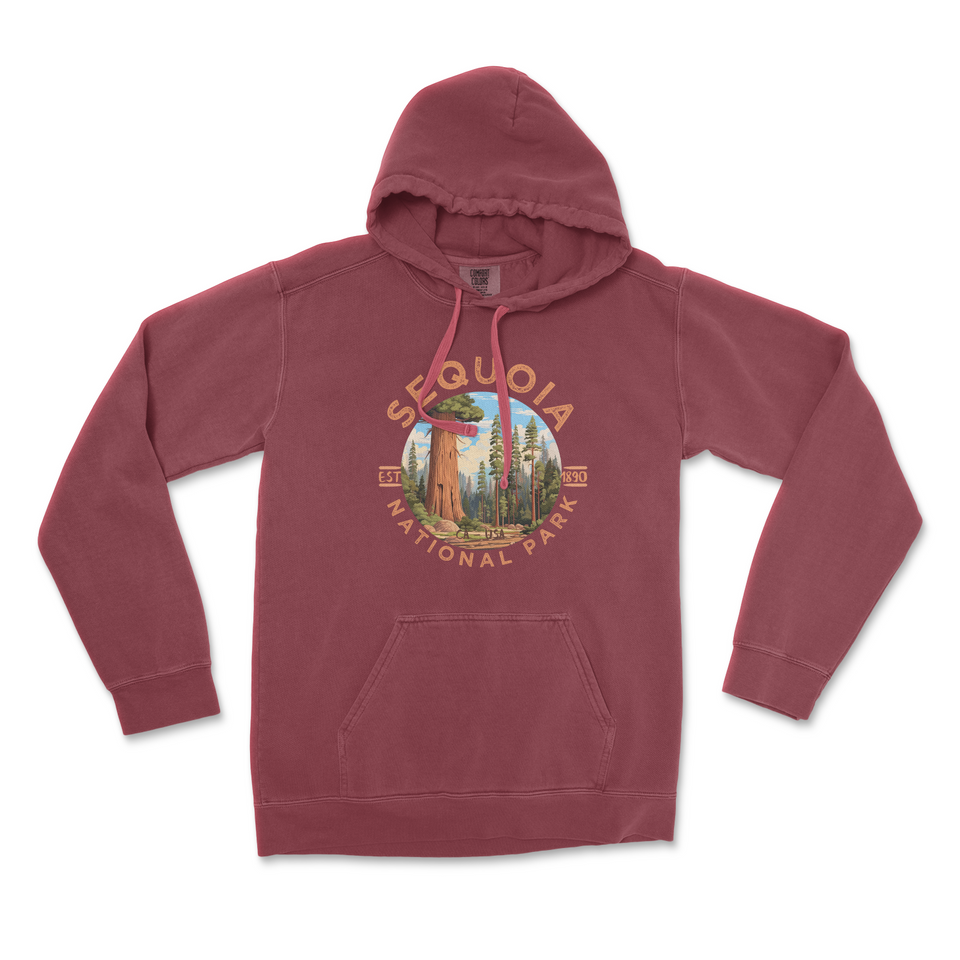 Sequoia National Park Garment-Dyed Hoodie – Giant Sequoia Forest Circle