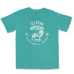Zion National Park Comfort Colors T-Shirt – Deer Emblem