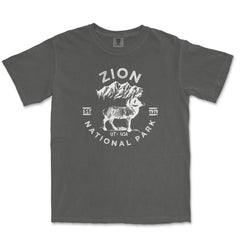 Zion National Park Comfort Colors T-Shirt – Deer Emblem