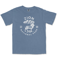 Zion National Park Comfort Colors T-Shirt – Deer Emblem