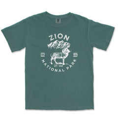 Zion National Park Comfort Colors T-Shirt – Deer Emblem
