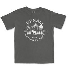 Denali National Park Comfort Colors T-Shirt – Caribou Mountain Emblem