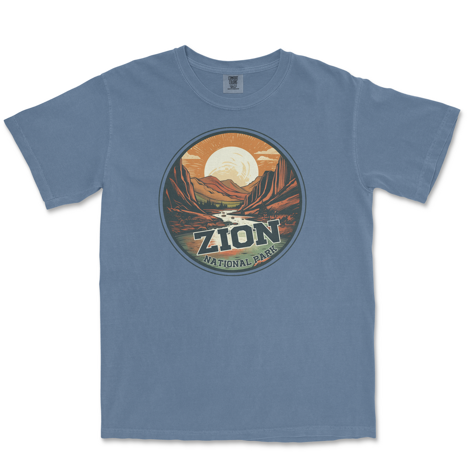 Zion National Park Comfort Colors T-Shirt – Canyon Sunset