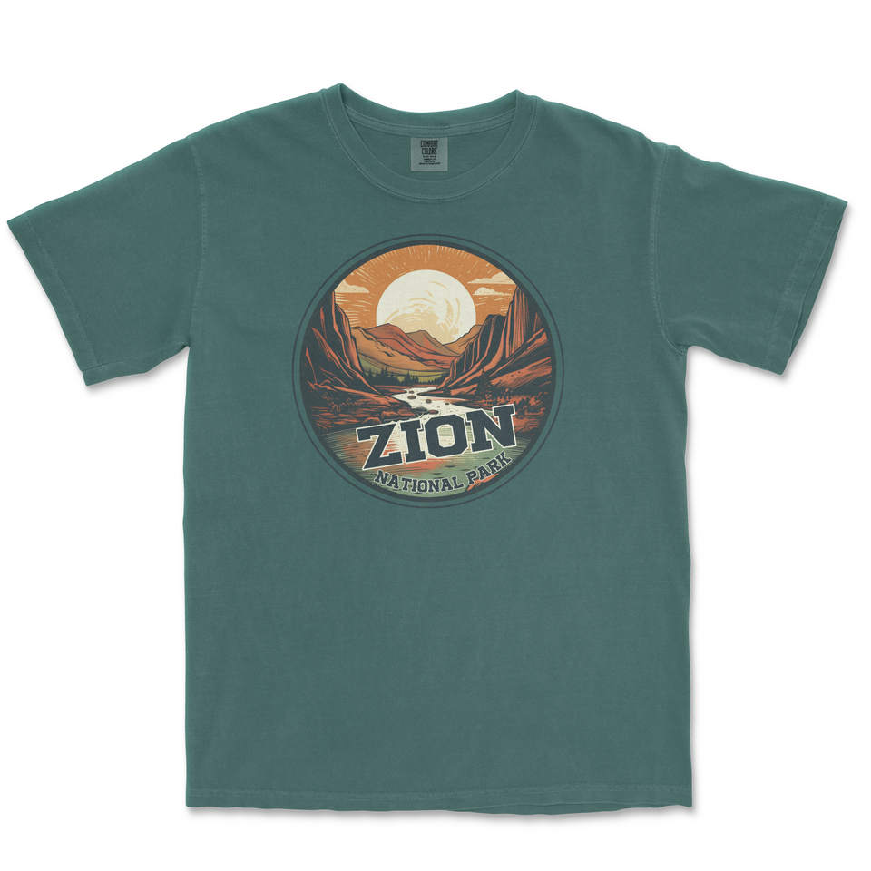 Zion National Park Comfort Colors T-Shirt – Canyon Sunset