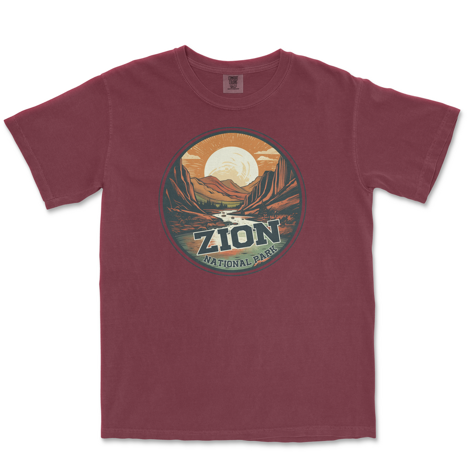 Zion National Park Comfort Colors T-Shirt – Canyon Sunset