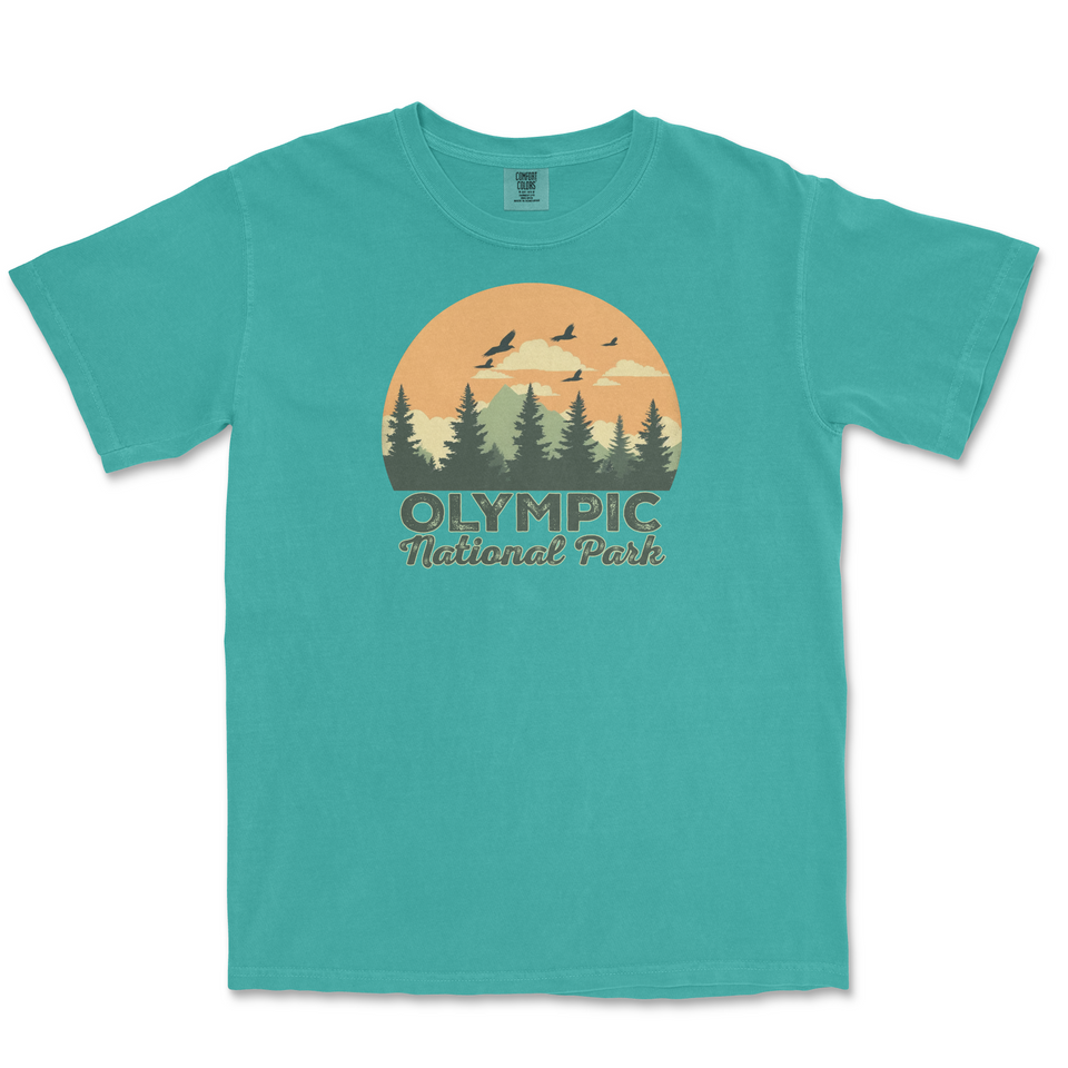 Olympic National Park Comfort Colors T-Shirt – Mountain Sunset