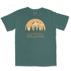 Olympic National Park Comfort Colors T-Shirt – Mountain Sunset