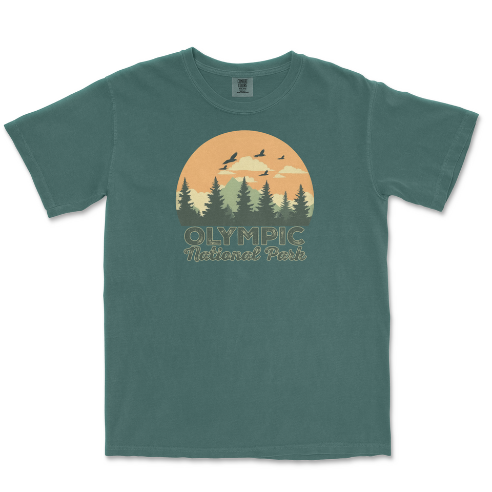 Olympic National Park Comfort Colors T-Shirt – Mountain Sunset