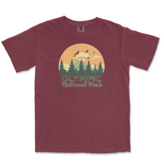 Olympic National Park Comfort Colors T-Shirt – Mountain Sunset