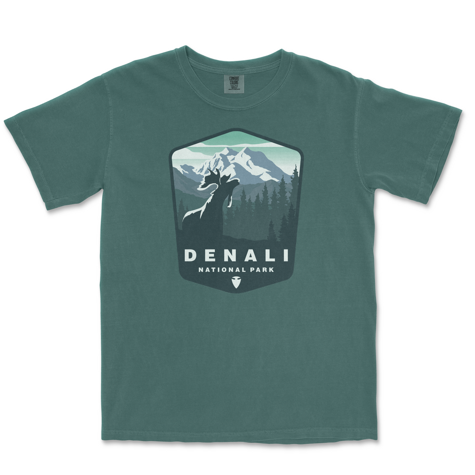 Denali National Park Comfort Colors T-Shirt – Mountain Badge