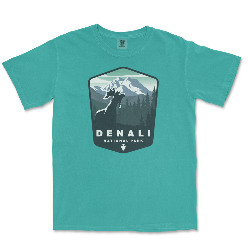 Denali National Park Comfort Colors T-Shirt – Mountain Badge