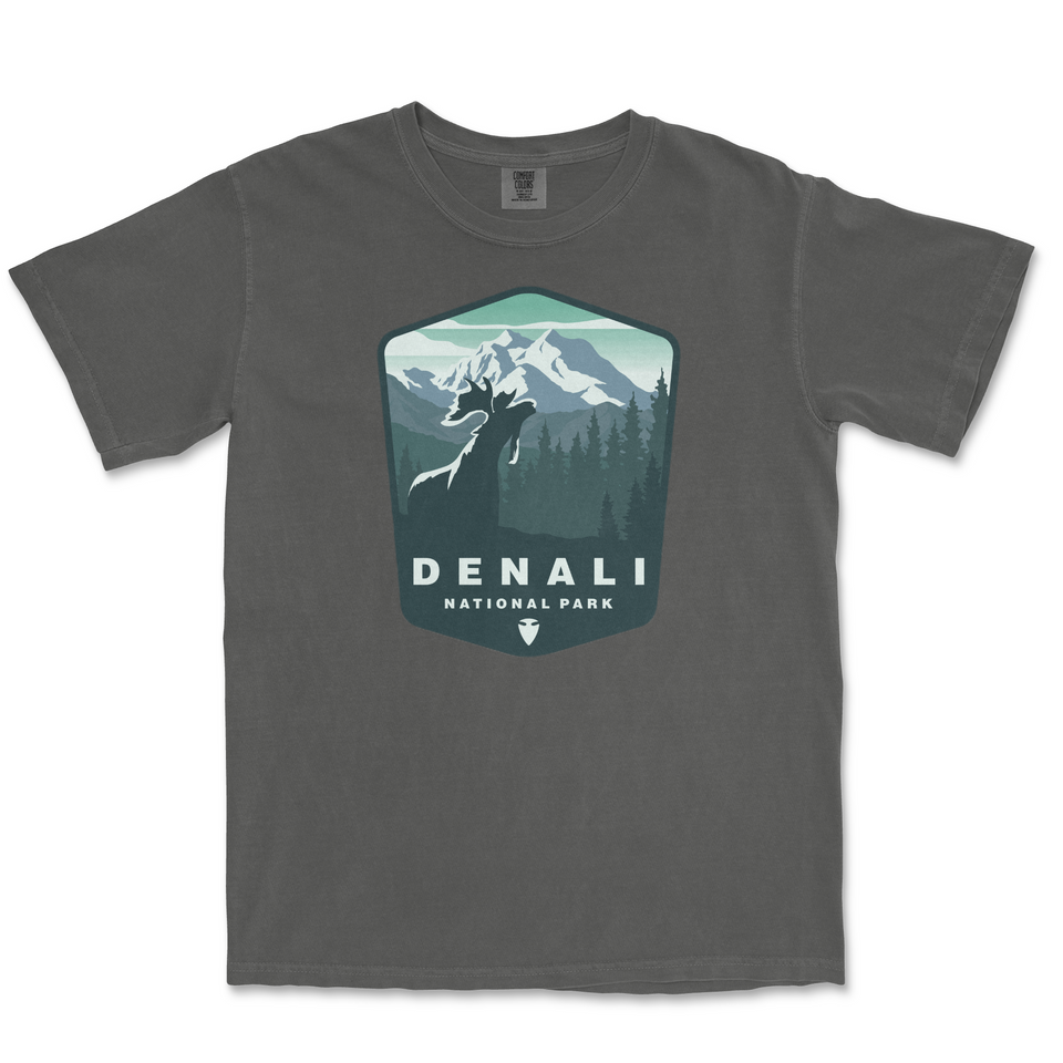 Denali National Park Comfort Colors T-Shirt – Mountain Badge
