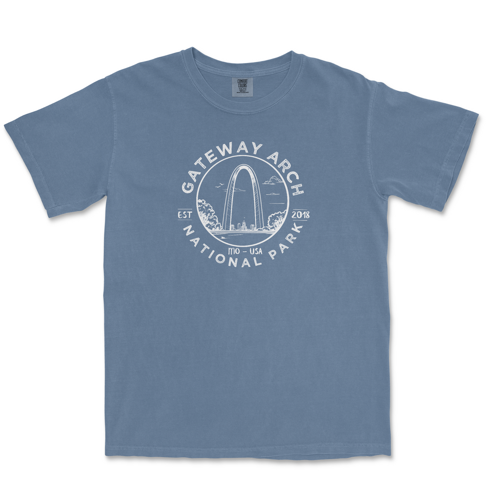 Gateway Arch National Park Garment-Dyed T-Shirt