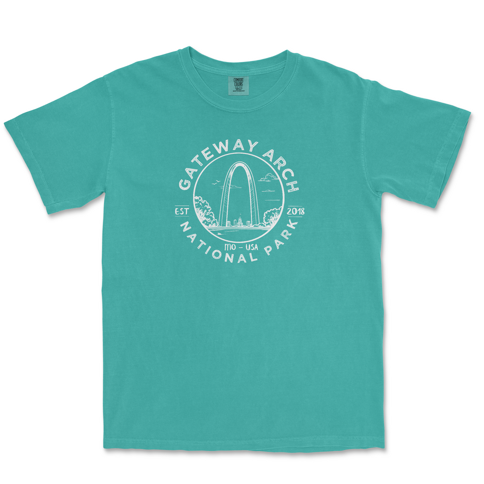 Gateway Arch National Park Garment-Dyed T-Shirt