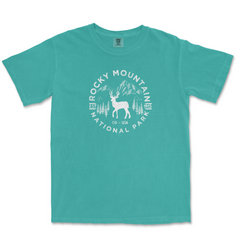 Rocky Mountain National Park Elk Comfort Colors T-Shirt – Elk Mountain Emblem