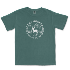 Rocky Mountain National Park Elk Comfort Colors T-Shirt – Elk Mountain Emblem