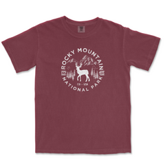 Rocky Mountain National Park Elk Comfort Colors T-Shirt – Elk Mountain Emblem