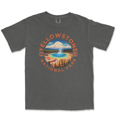 Yellowstone National Park Comfort Colors T-Shirt – Geyser Landscape Circle