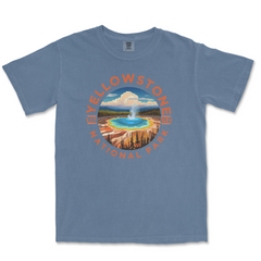 Yellowstone National Park Comfort Colors T-Shirt – Geyser Landscape Circle