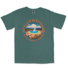 Yellowstone National Park Comfort Colors T-Shirt – Geyser Landscape Circle
